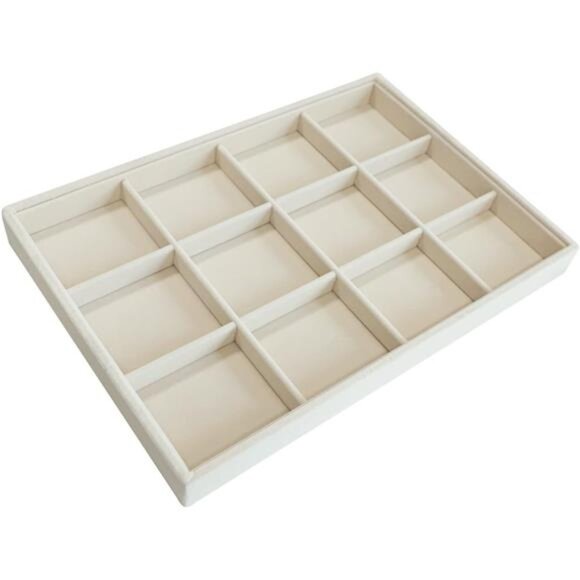 Velvet Jewelry Organizer Stackable Earrings Organizer 12 Grid Bracelet Organizer - Picture 6 of 7